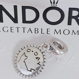 Pandora Dangle D-Day Normandy Landings Personalised Charm Map Charm with box
